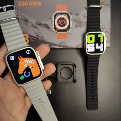 Z66 Ultra Watch 8 Series | 45mm | Best Price | Ocean Silicone Strap | Water Resistant | Sport Watch | Bluetooth Calling | Best Watch - Oshi.pk - Buy & Sell Online