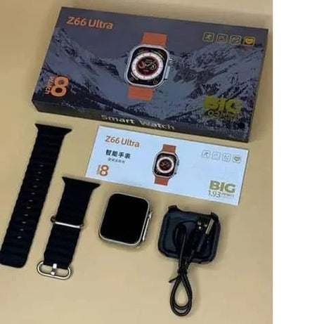 Z66 Ultra Watch 8 Series | 45mm | Best Price | Ocean Silicone Strap | Water Resistant | Sport Watch | Bluetooth Calling | Best Watch - Oshi.pk - Buy & Sell Online