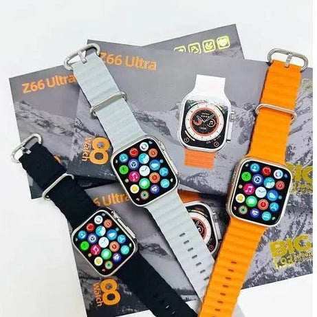 Z66 Ultra Watch 8 Series | 45mm | Best Price | Ocean Silicone Strap | Water Resistant | Sport Watch | Bluetooth Calling | Best Watch - Oshi.pk - Buy & Sell Online