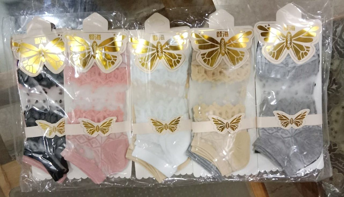 05 Pairs - Imported Cotton Low Cut Socks for Women/Girls - Oshi.pk - Buy & Sell Online