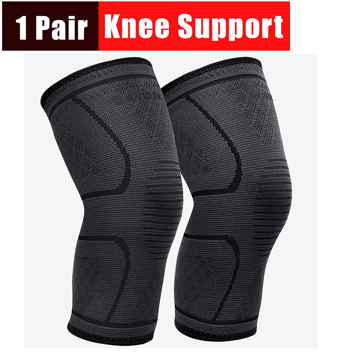 1 PAIR Knee Support Compression Sleeve Knee Pad, Arthritis Wrap Pad, ACL, Injury Recovery, Basketball Football Badminton and More - Oshi.pk - Buy & Sell Online