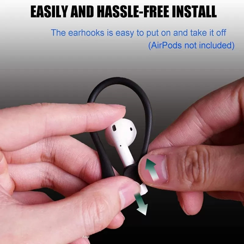 1 Pair Silicone Anti Fall Protective Ear Hooks Earphone Holder for AirPods - Oshi.pk - Buy & Sell Online
