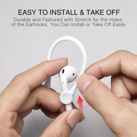 1 Pair Silicone Anti Fall Protective Ear Hooks Earphone Holder for AirPods - Oshi.pk - Buy & Sell Online