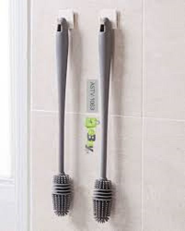 1 Pc - Long Bottle Cleaning Brush for Washing Water Bottle, Narrow Neck Containers, Hydro Flask, Vacuum Sports Bottle, Vase and Glassware - 33 cm - Gr - Oshi.pk - Buy & Sell Online