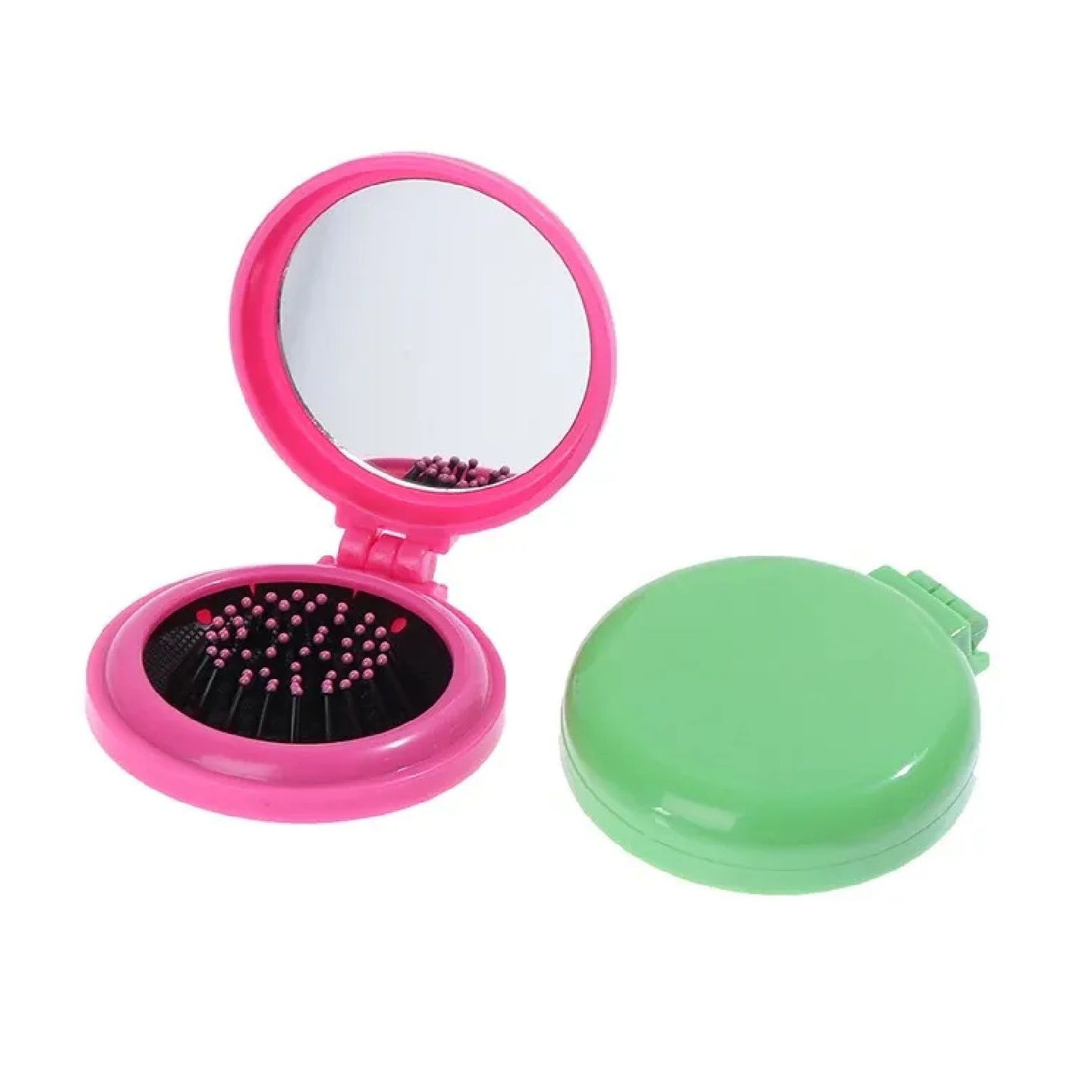 1 Pc Cute Folding Portable Massage Hair Comb Mirror Smooth Detangler Comb Detangling Hair Brush Hairdressing Tools - Oshi.pk - Buy & Sell Online