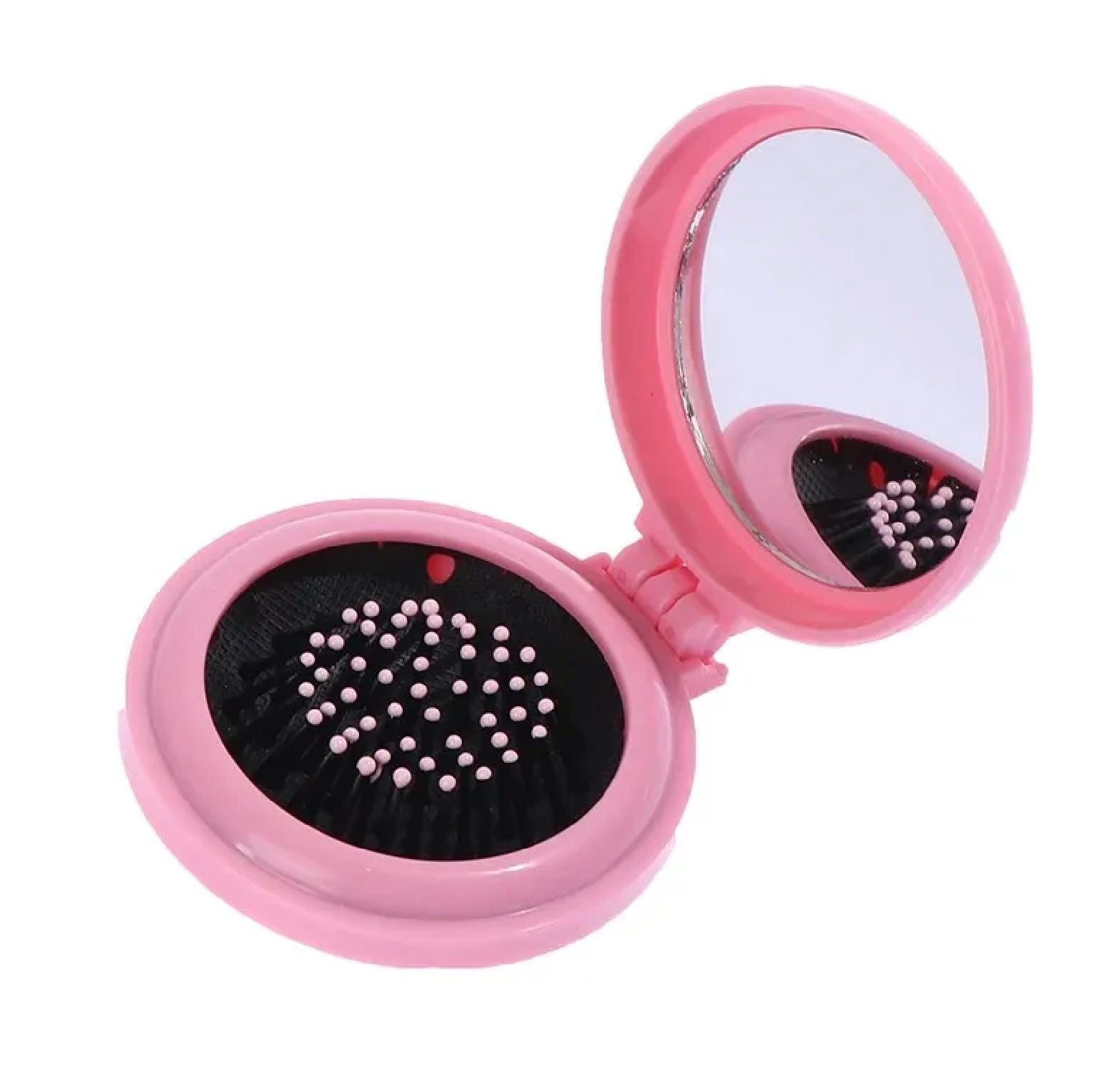 1 Pc Cute Folding Portable Massage Hair Comb Mirror Smooth Detangler Comb Detangling Hair Brush Hairdressing Tools - Oshi.pk - Buy & Sell Online