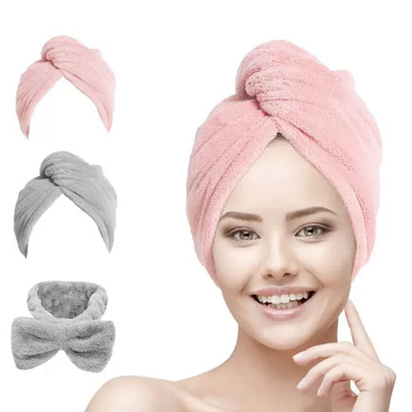 1 pc Hair Towel Wrap Turban Microfiber For Women & Girl - Oshi.pk - Buy & Sell Online