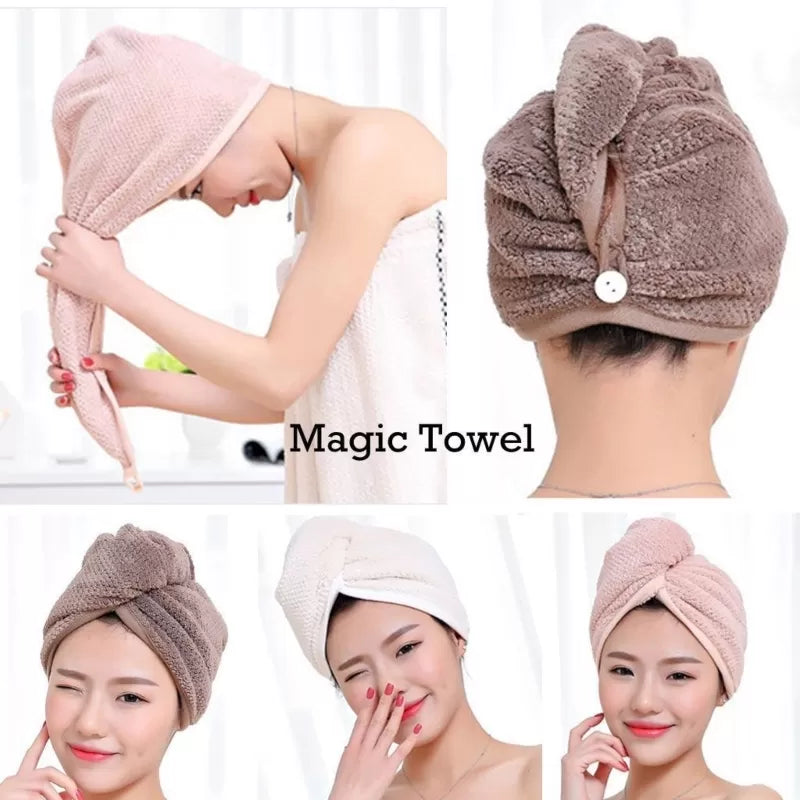 1 pc Hair Towel Wrap Turban Microfiber For Women & Girl - Oshi.pk - Buy & Sell Online