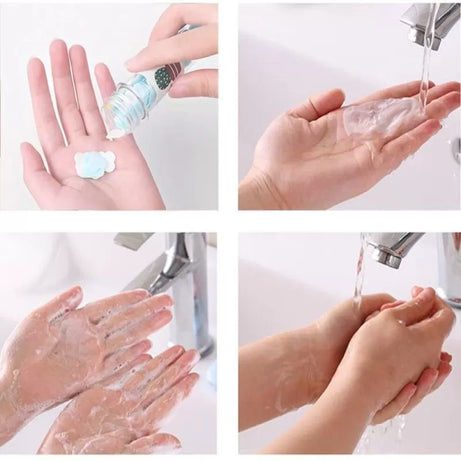 1 PC Paper Soap Random Color Mini Disposable Washing Hand Travel Soap Tube Confetti Flower Travel Soap Paper Washing Hand Mini Soap - Oshi.pk - Buy & Sell Online