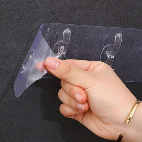 1 Pc Self Adhesive 6 or 5 Hooks Sticker Strip for Wall Hanging Multi-Purpose Item Heavy Duty Sticky Hook for Hanging Reusable Waterproof Without Drill - Oshi.pk - Buy & Sell Online