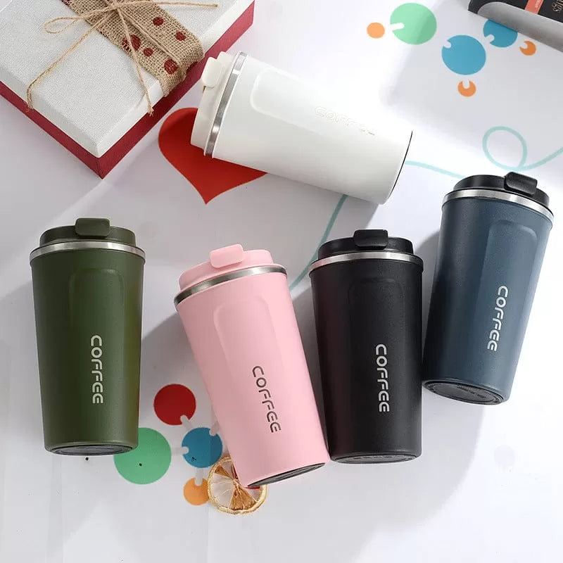 1 Pc Stainless Steel Coffee Car Mug Tea Cup Portable Travel Insulated Bottle Business Coffee Insulated Water Bottle Gift - Oshi.pk - Buy & Sell Online