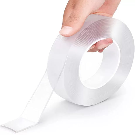 1 Pcs Double Sided Tape Heavy Duty Multipurpose Wall Tape Adhesive Strips Removable Mounting Tape,Reusable Strong Sticky Transparent Tape Gel - Oshi.pk - Buy & Sell Online