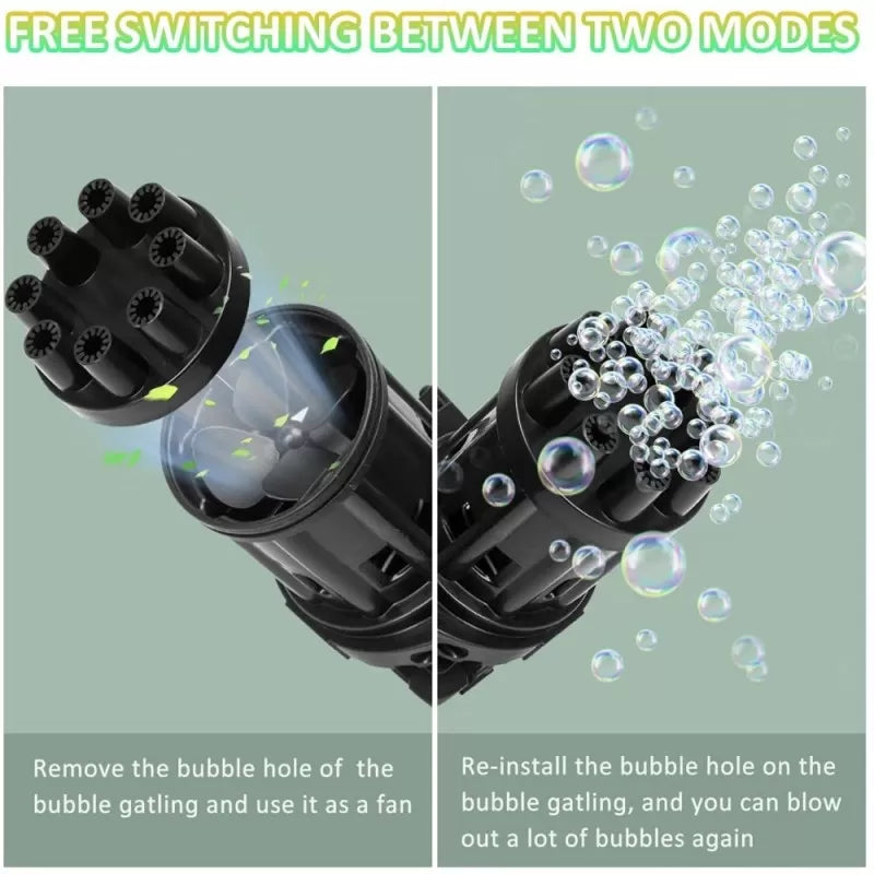1 Pcs Massive Bubble Gun Gatling Bubble Machine Guns Bubble Blower Automatic Bubble Maker Toy for Toddler Kids Children - Oshi.pk - Buy & Sell Online