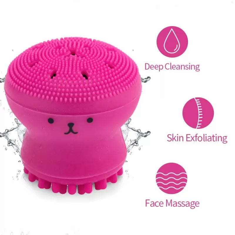 1 Pcs Silicone Facial Cleansing Brush Face Cleaning Makeup Cleaner Tool Skin Care Deep Pore Exfoliator Black Heads Removal Manicure Pedicure Beauty - Oshi.pk - Buy & Sell Online