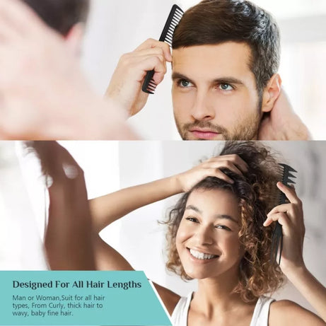 10 Hair Comb Set Salon Series Professional Plastic Hair Combs Hair Salon Hair Styling Combs Set Kit Comb Kit with Transparent Pouch Organizer - Oshi.pk - Buy & Sell Online