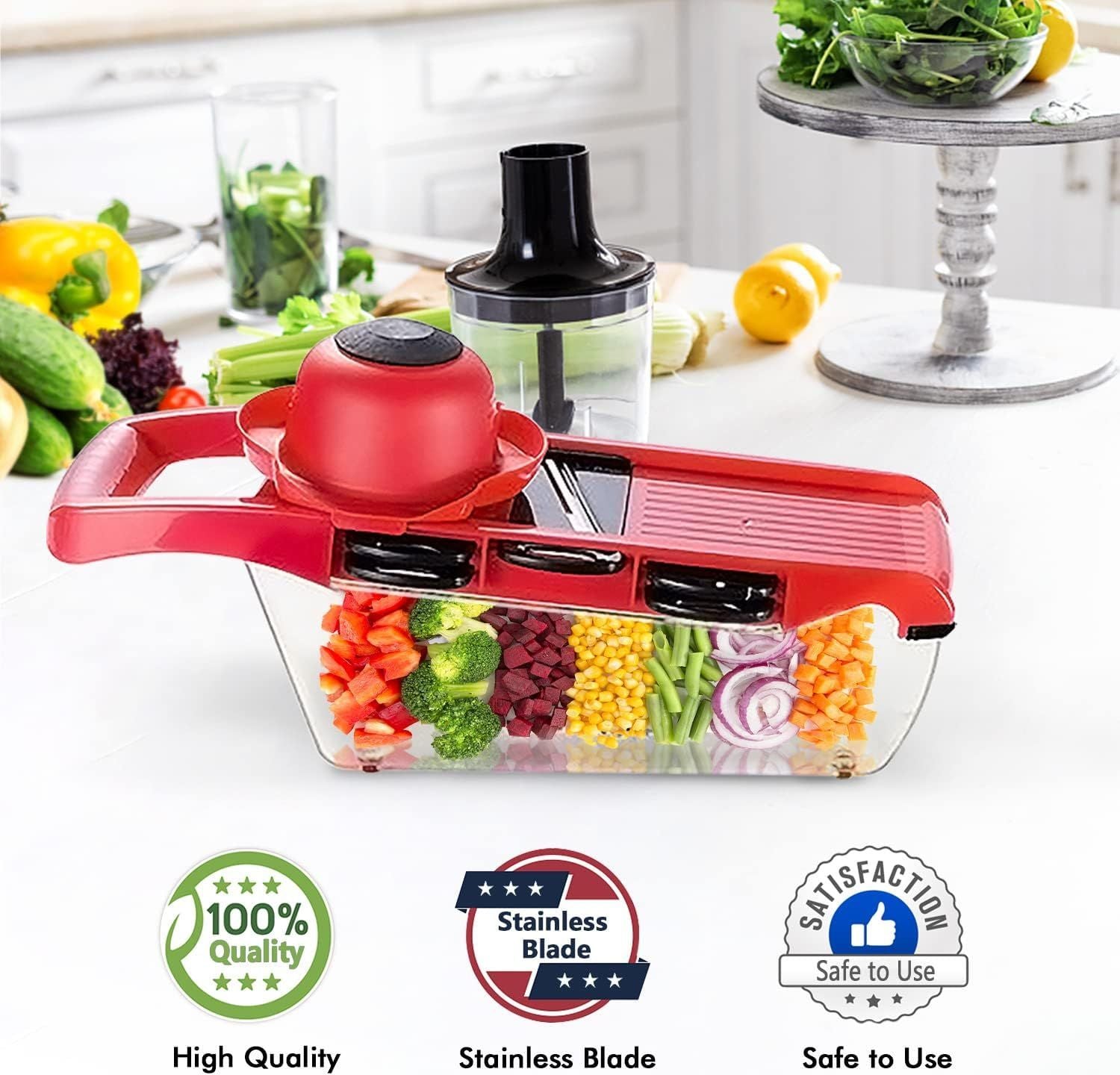 10 In 1 Multi-Function Vegetable And Fruit Chopper, Mandoline Slicer, Onion Potato Cheese Shredder, Salad Spiralizer Cutter, Veggie Grater Dicer Artifact With Vegetable Peeler,Hand Guard And Container - Oshi.pk - Buy & Sell Online