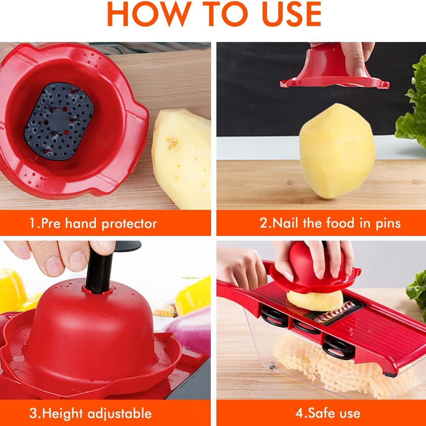 10 In 1 Multi-Function Vegetable And Fruit Chopper, Mandoline Slicer, Onion Potato Cheese Shredder, Salad Spiralizer Cutter, Veggie Grater Dicer Artifact With Vegetable Peeler,Hand Guard And Container - Oshi.pk - Buy & Sell Online