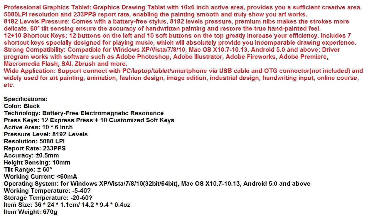 10 Inch Professional graphic tablet drawing tablet - Oshi.pk - Buy & Sell Online