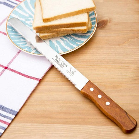 10 Inch Stainless steel Bread Knife wooden knife handle - Oshi.pk - Buy & Sell Online