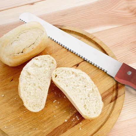 10 Inch Stainless steel Bread Knife wooden knife handle - Oshi.pk - Buy & Sell Online