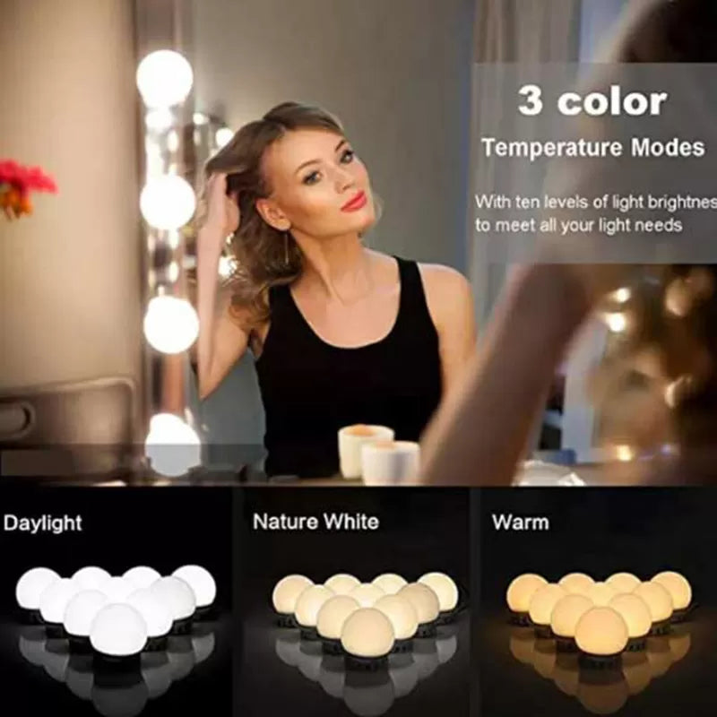 10 LED Vanity Mirror Lights Makeup Vanity Mirror Light - Oshi.pk - Buy & Sell Online