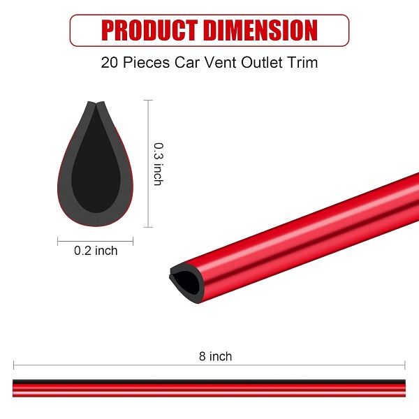 10 Pieces Red Universal Car Air Conditioner Vent Trim Decoration Strip - Oshi.pk - Buy & Sell Online
