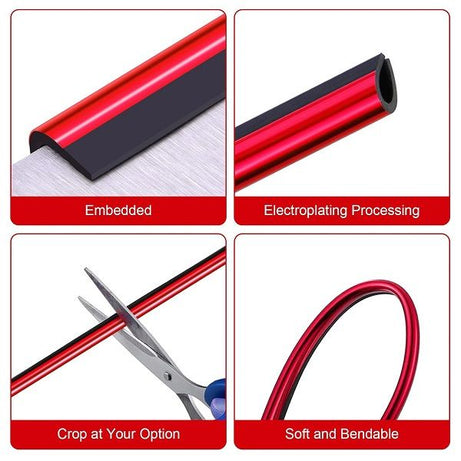 10 Pieces Red Universal Car Air Conditioner Vent Trim Decoration Strip - Oshi.pk - Buy & Sell Online