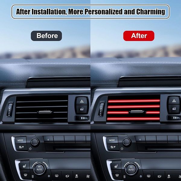 10 Pieces Red Universal Car Air Conditioner Vent Trim Decoration Strip - Oshi.pk - Buy & Sell Online