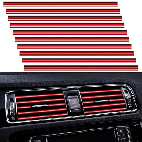 10 Pieces Red Universal Car Air Conditioner Vent Trim Decoration Strip - Oshi.pk - Buy & Sell Online