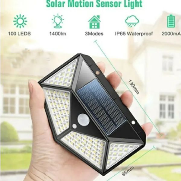 100 Led Solar Motion Light Solar Charging Induction Wall Lamp - Oshi.pk - Buy & Sell Online