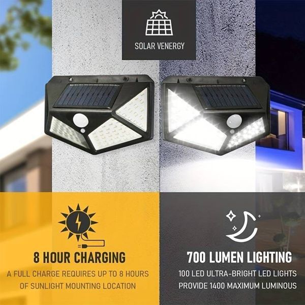 100 Led Solar Motion Light Solar Charging Induction Wall Lamp - Oshi.pk - Buy & Sell Online