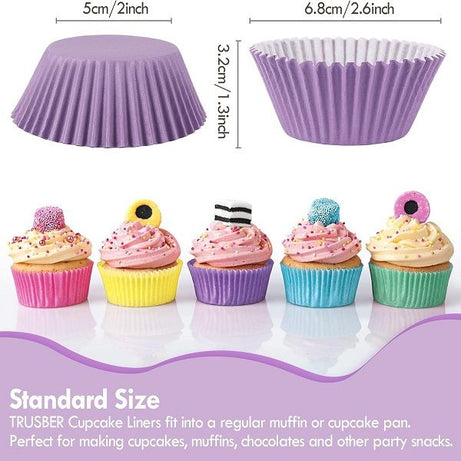 100 pieces Paper Cupcake Liners Wrappers Nonstick Muffin Molds Baking Cup