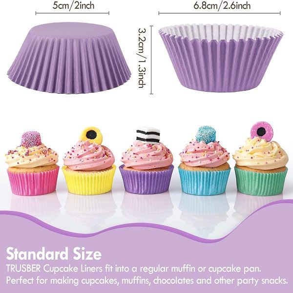 100 pieces Paper Cupcake Liners Wrappers Nonstick Muffin Molds Baking Cup