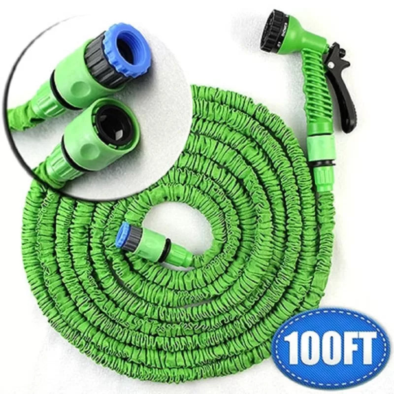 100ft 30m Expandable Flexible Magic Water Hose Pipe With Spray Nozzle Garden Hose Retractable DIY Car Wash Tool - Oshi.pk - Buy & Sell Online