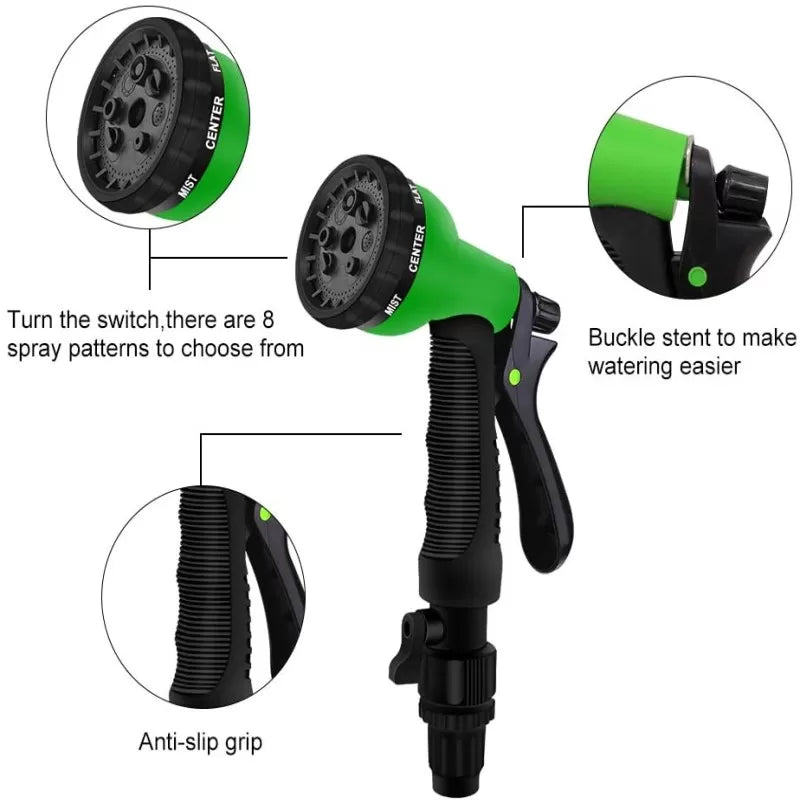 100ft 30m Expandable Flexible Magic Water Hose Pipe With Spray Nozzle Garden Hose Retractable DIY Car Wash Tool - Oshi.pk - Buy & Sell Online