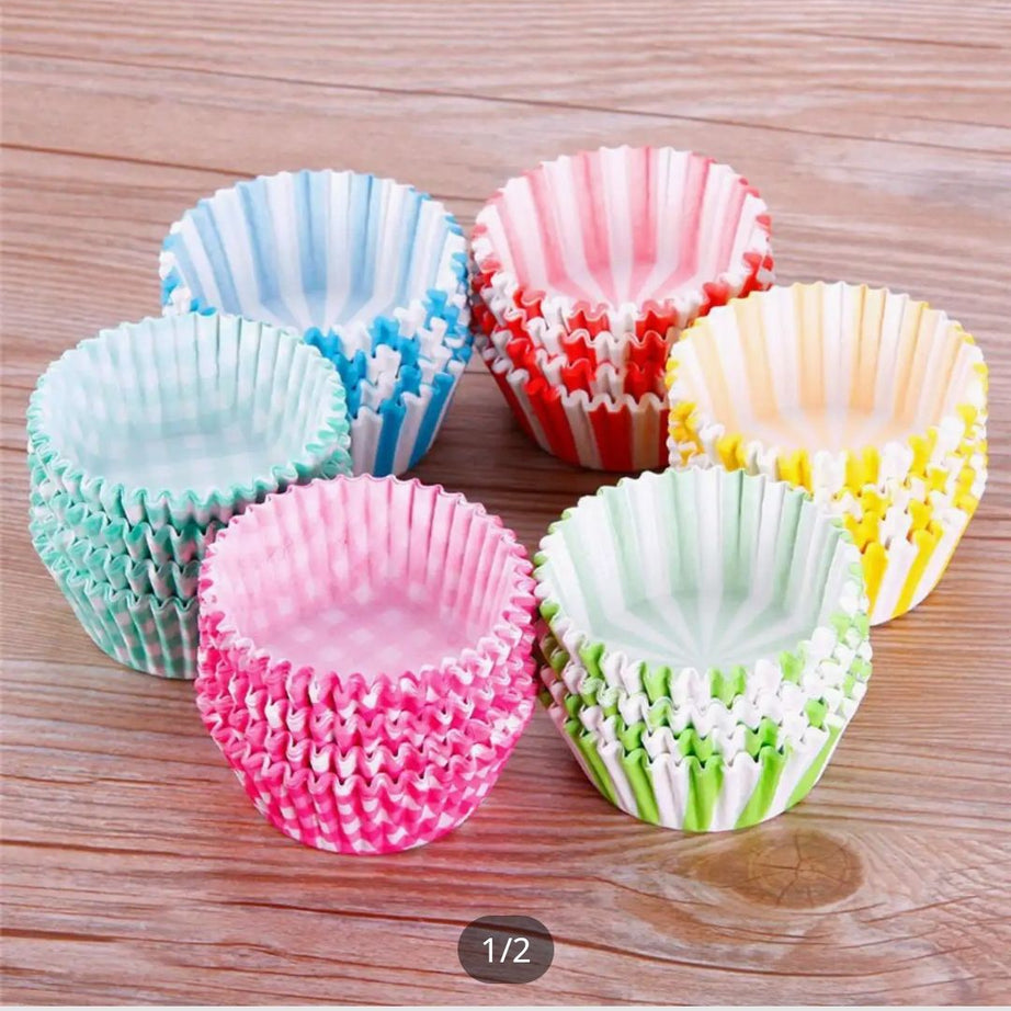 100Pcs Cupcake Liner Baking Cup Cupcake Paper Muffin Cases Cake Box Cup Party Tray Decor Cake - Oshi.pk - Buy & Sell Online