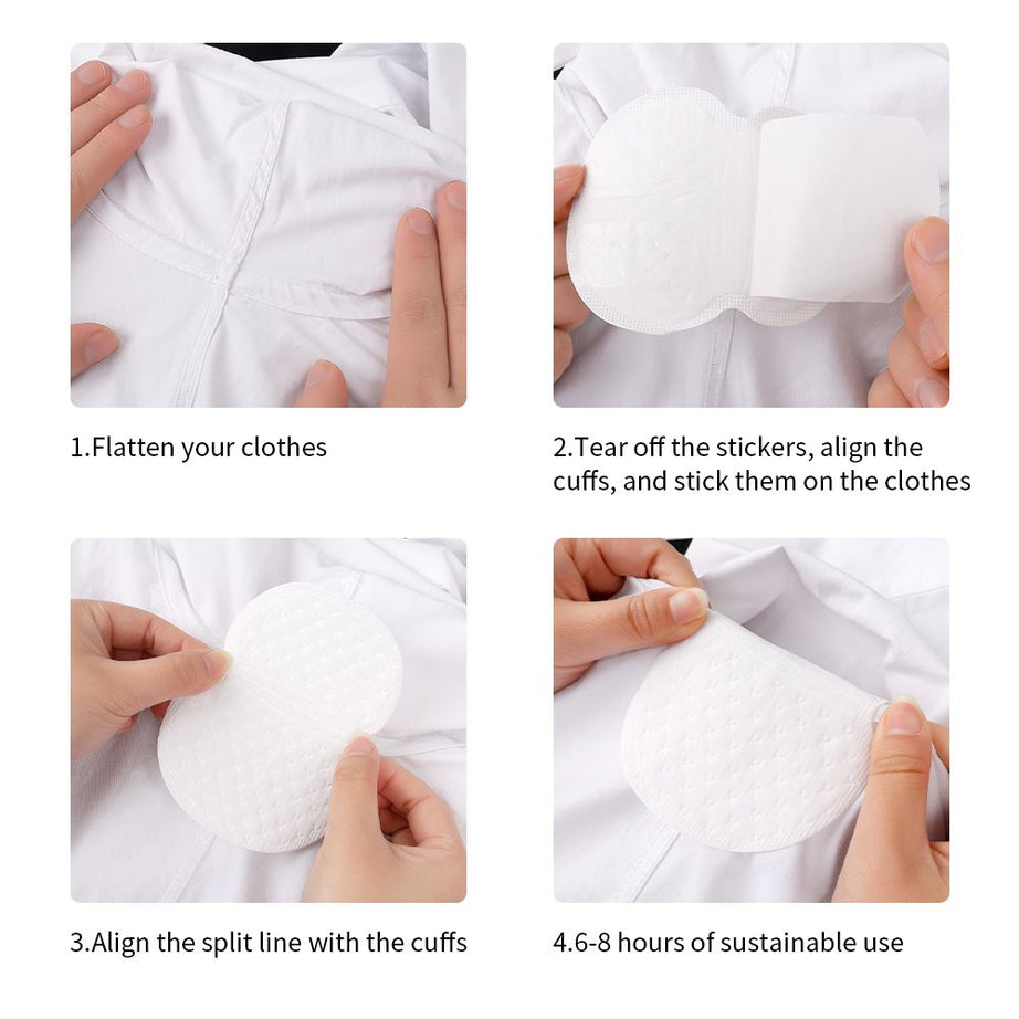 10Pcs Disposable Non-woven Invisible Armpit Sweat Absorbent Stickers / Deodorant Fabric Cotton Underarm Care Absorb Sweat Self-adhesive Pads - Oshi.pk - Buy & Sell Online