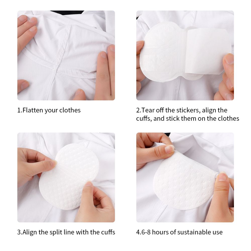 10Pcs Disposable Non-woven Invisible Armpit Sweat Absorbent Stickers / Deodorant Fabric Cotton Underarm Care Absorb Sweat Self-adhesive Pads - Oshi.pk - Buy & Sell Online