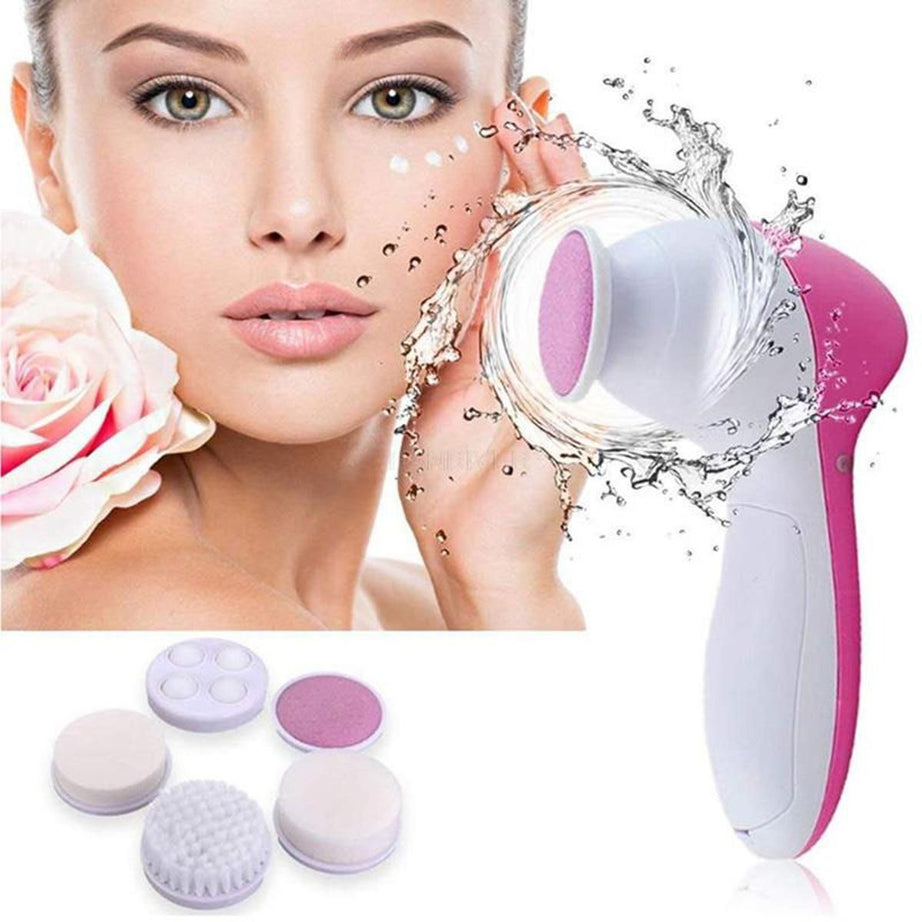 11 in 1 Face Facial Exfoliator Electric Massage Machine - Facial Cleansing Brush - Electric Facial Cleanser - Oshi.pk - Buy & Sell Online