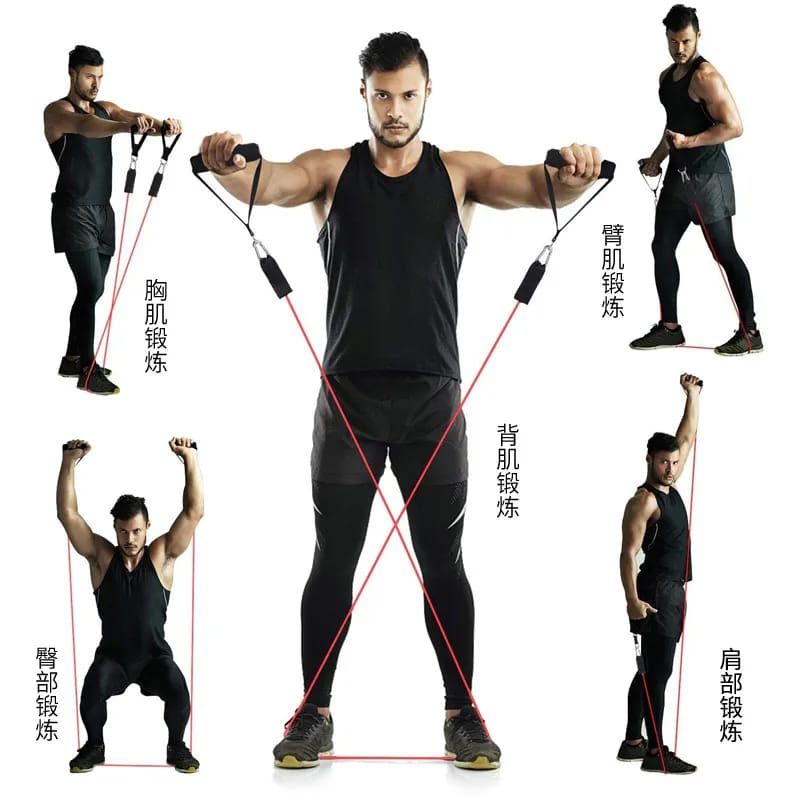 11 Pcs Latex Resistance Band Transform Your Home into a Personal Gym with Our 11-Piece Resistance Band Set! - Oshi.pk - Buy & Sell Online