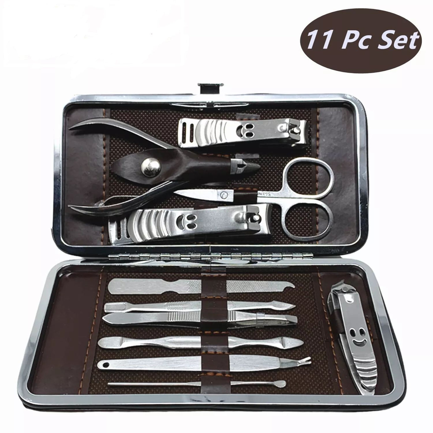 11 Pcs Pedicure Nail Toe Clippers Manicure Kit Cleaner Cuticle Grooming Set Case - Oshi.pk - Buy & Sell Online