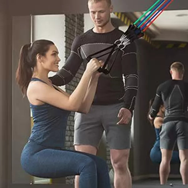 11(PCS) Power Exercise Resistance Band Set 5 in 1 Fitness Band Equipment for Men and Women - Oshi.pk - Buy & Sell Online