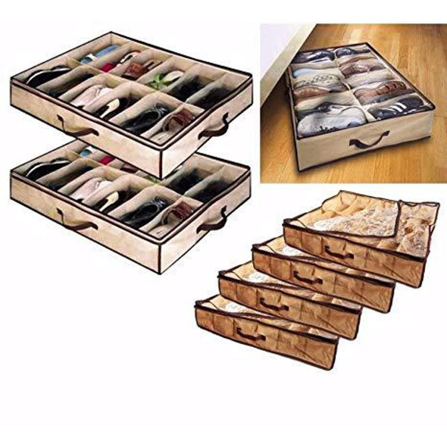 12 grid transparent storage shoe box 12 grid dust-proof and moisture-proof shoe box - Oshi.pk - Buy & Sell Online
