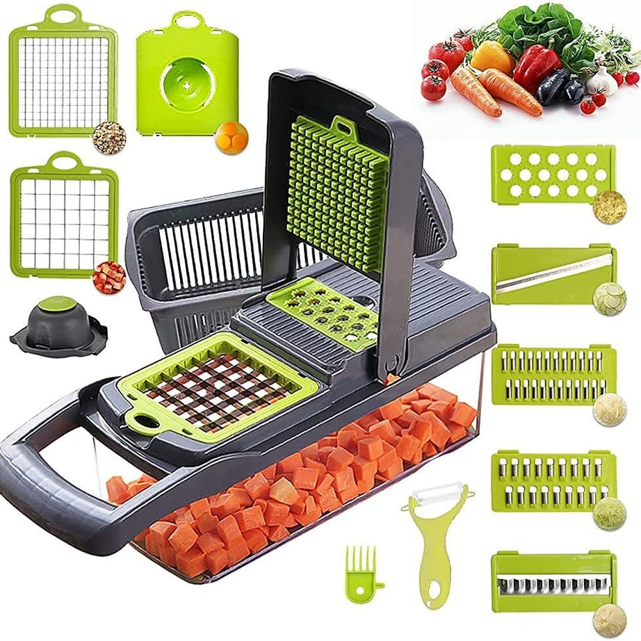 12 In 1 Vegetable Chopper Cutter Slicer Grater - Oshi.pk - Buy & Sell Online