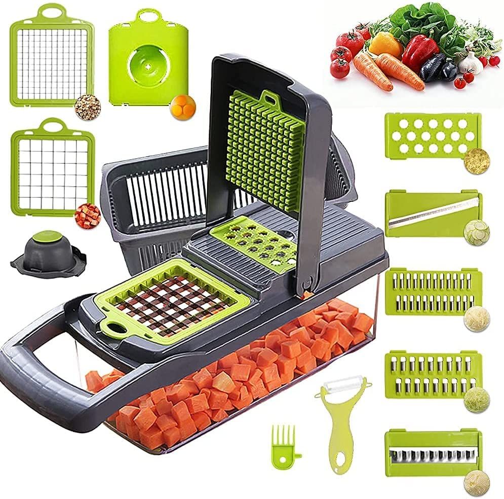 12 In 1 Vegetable Chopper Cutter Slicer Grater - Oshi.pk - Buy & Sell Online
