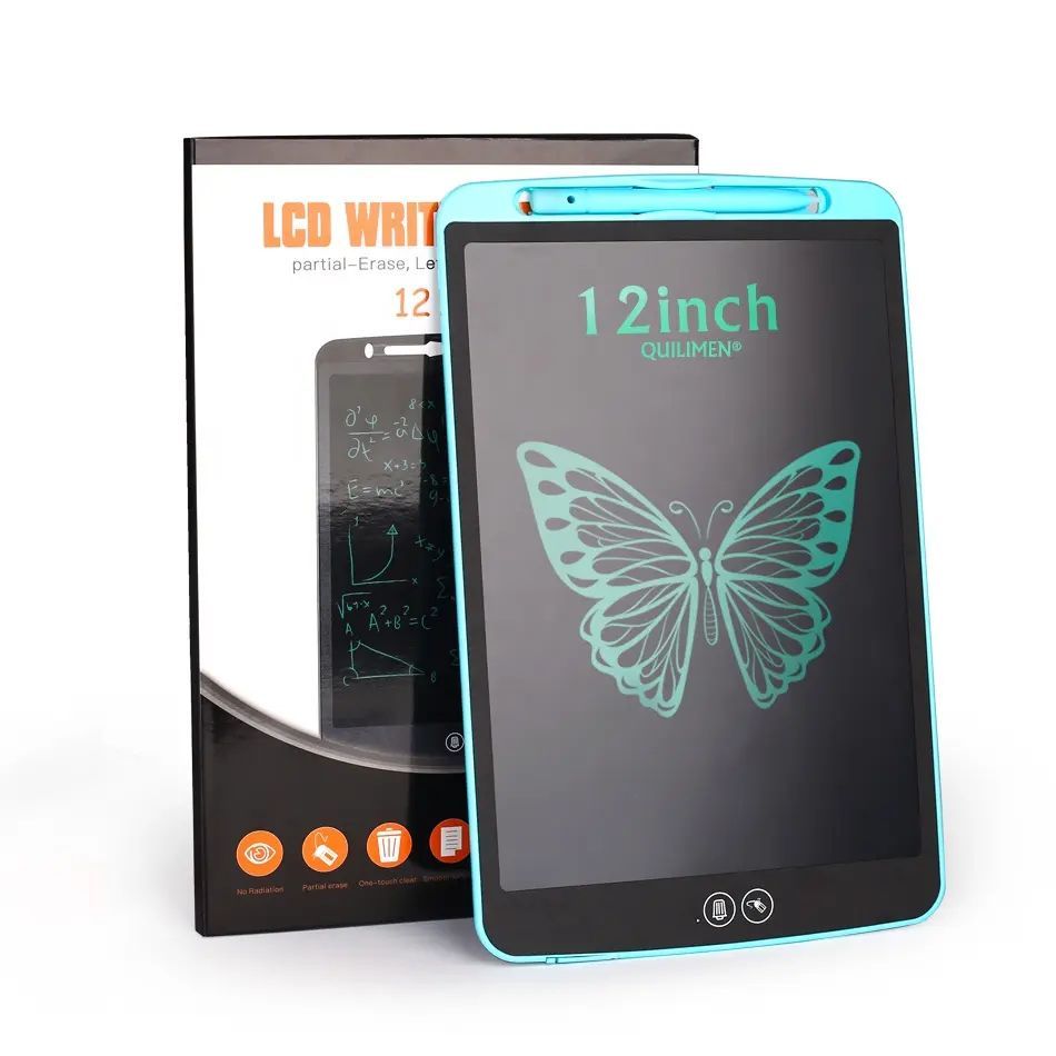 12 Inch Single Color Writing Board Drawing Tablet LCD Writing Tablet Digital Graphics Tablet Educational Toys For Kids-Multicolor Writing - Oshi.pk - Buy & Sell Online