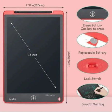 12 inches LCD Writing Tablet Magic Erase the perfect gift for kds - Oshi.pk - Buy & Sell Online