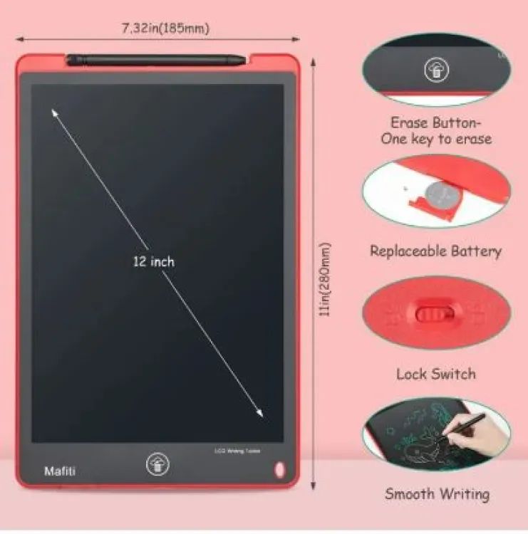 12 inches LCD Writing Tablet Magic Erase the perfect gift for kds - Oshi.pk - Buy & Sell Online