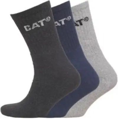 12 Pairs - Cotton Branded CAT Winter Crew Socks for Men/Boys