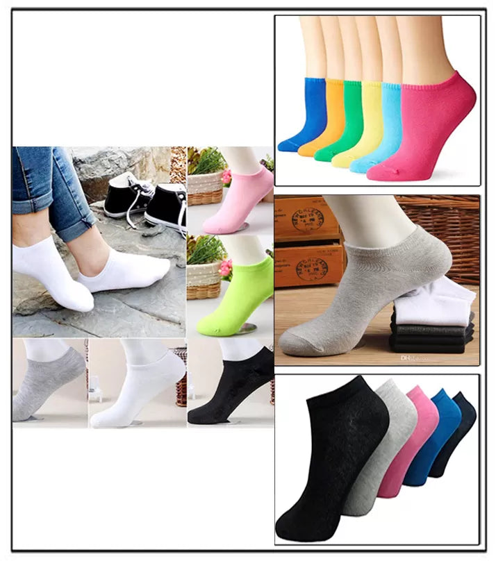 12 Pairs – Exported Cotton Ankle Socks for Women/Girls - Oshi.pk - Buy & Sell Online